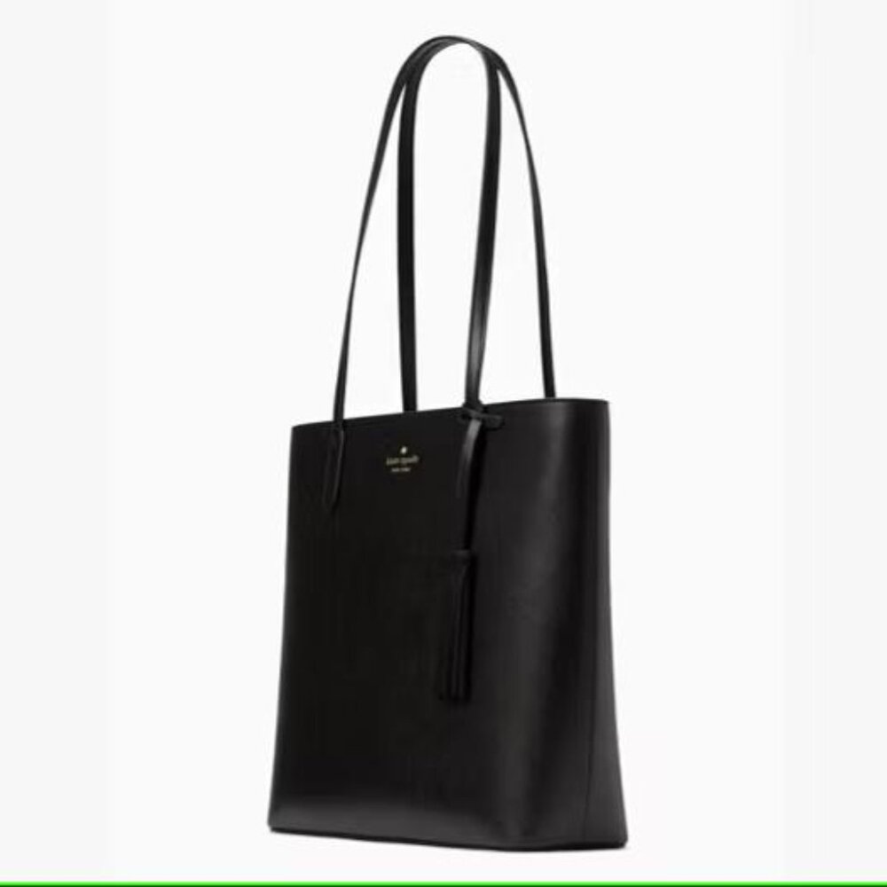 Kate Spade Jana Tote Saffiano Leather Black NEW WITH TAGS MSRP $359 BIG BAG - Picture 4 of 6